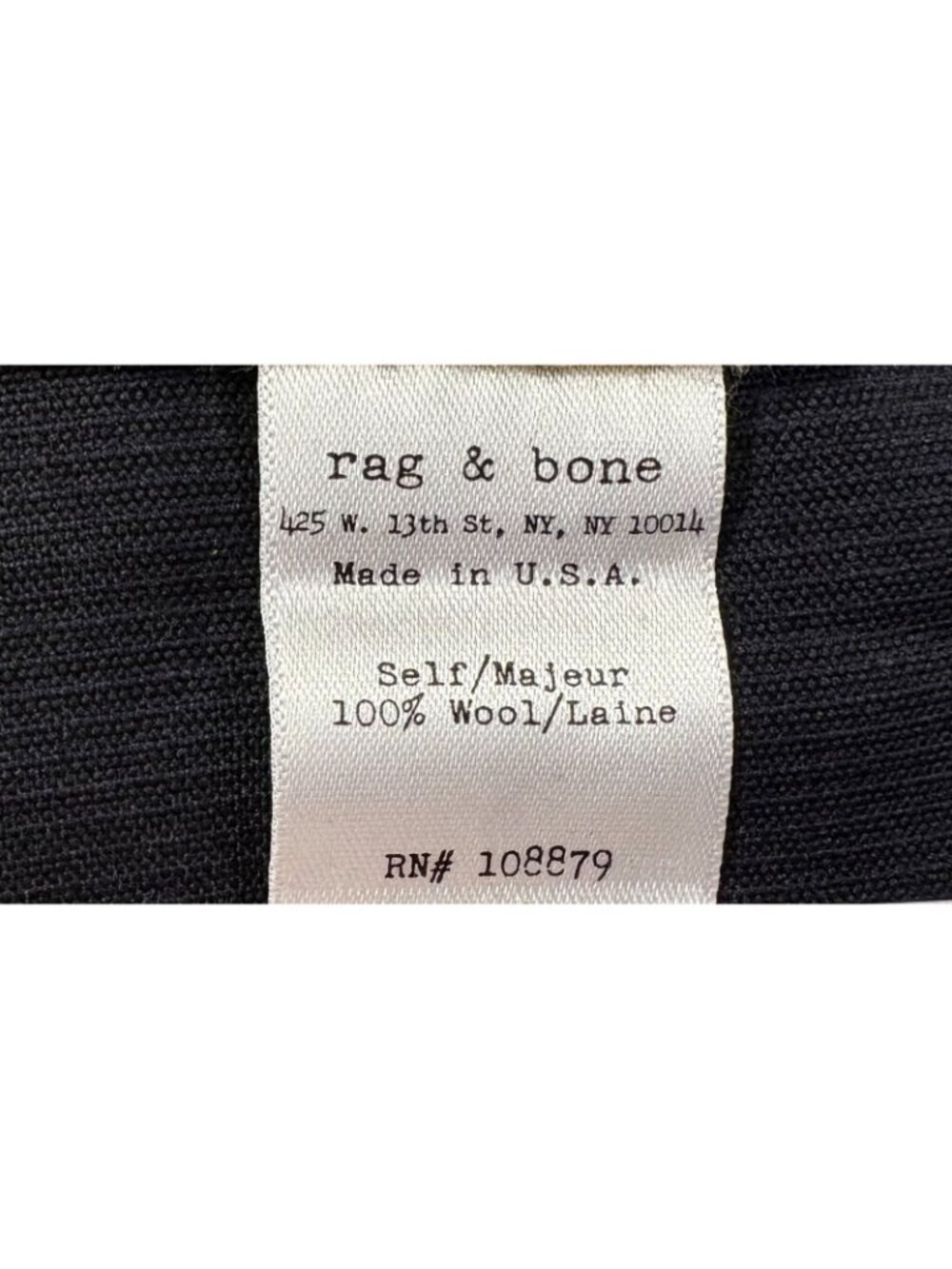 Rag & Bone x Barneys Wool Dress Pants size 32 color navy made in USA - Picture 3 of 7